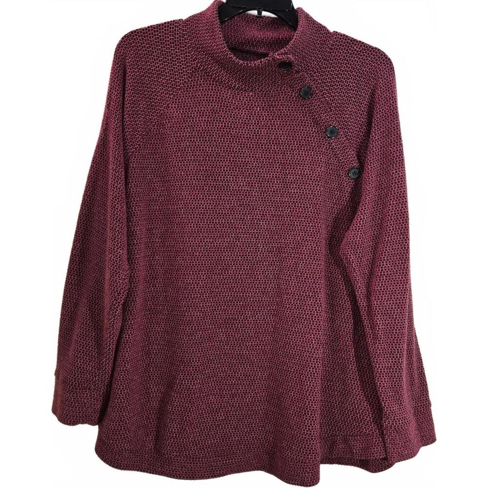 French Laundry Women's Long Sleeve Textured Button Accent Sweater Plus Size 2X - Picture 1 of 5